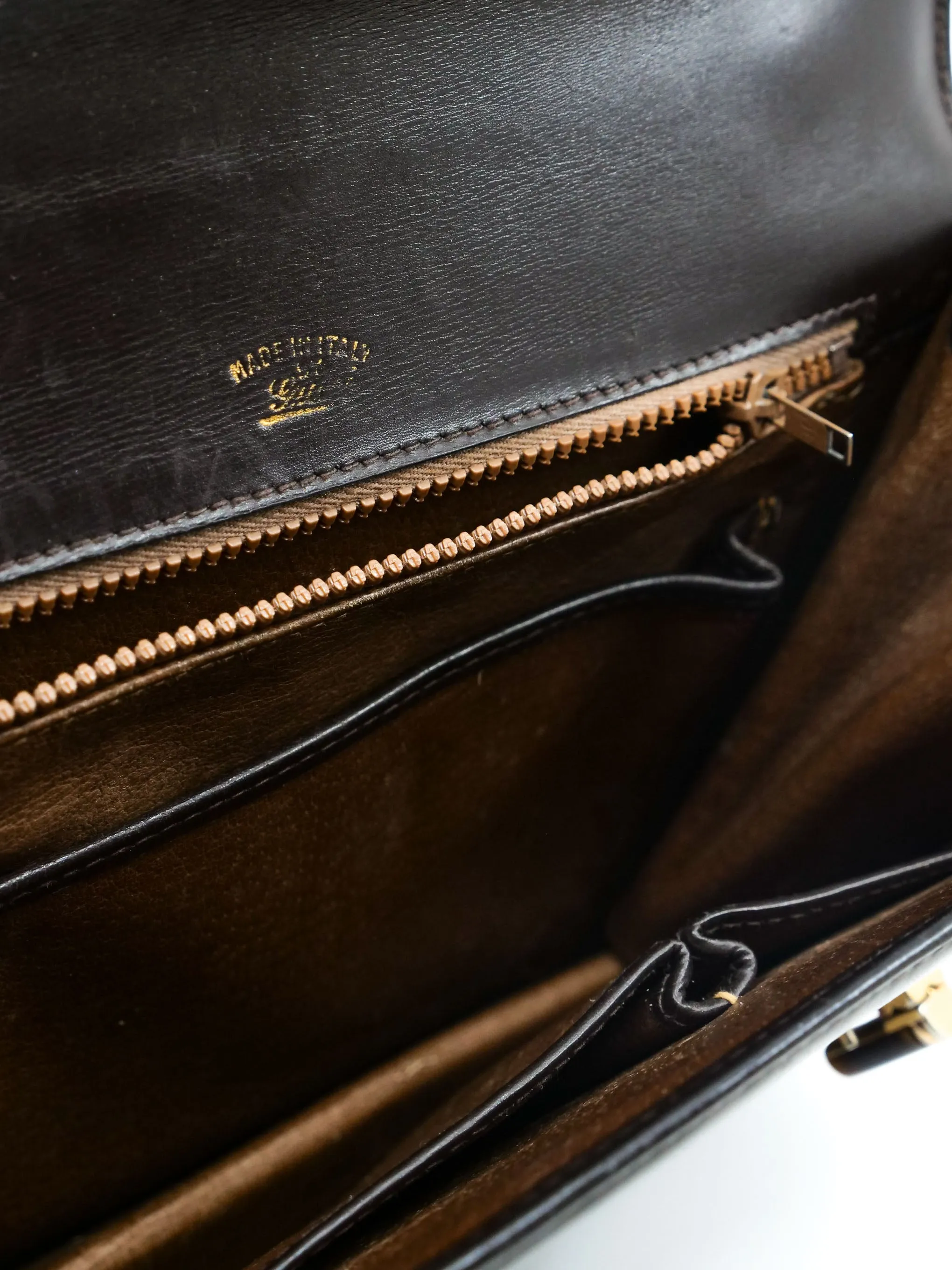 1960's Gucci Leather Top Handle Bag