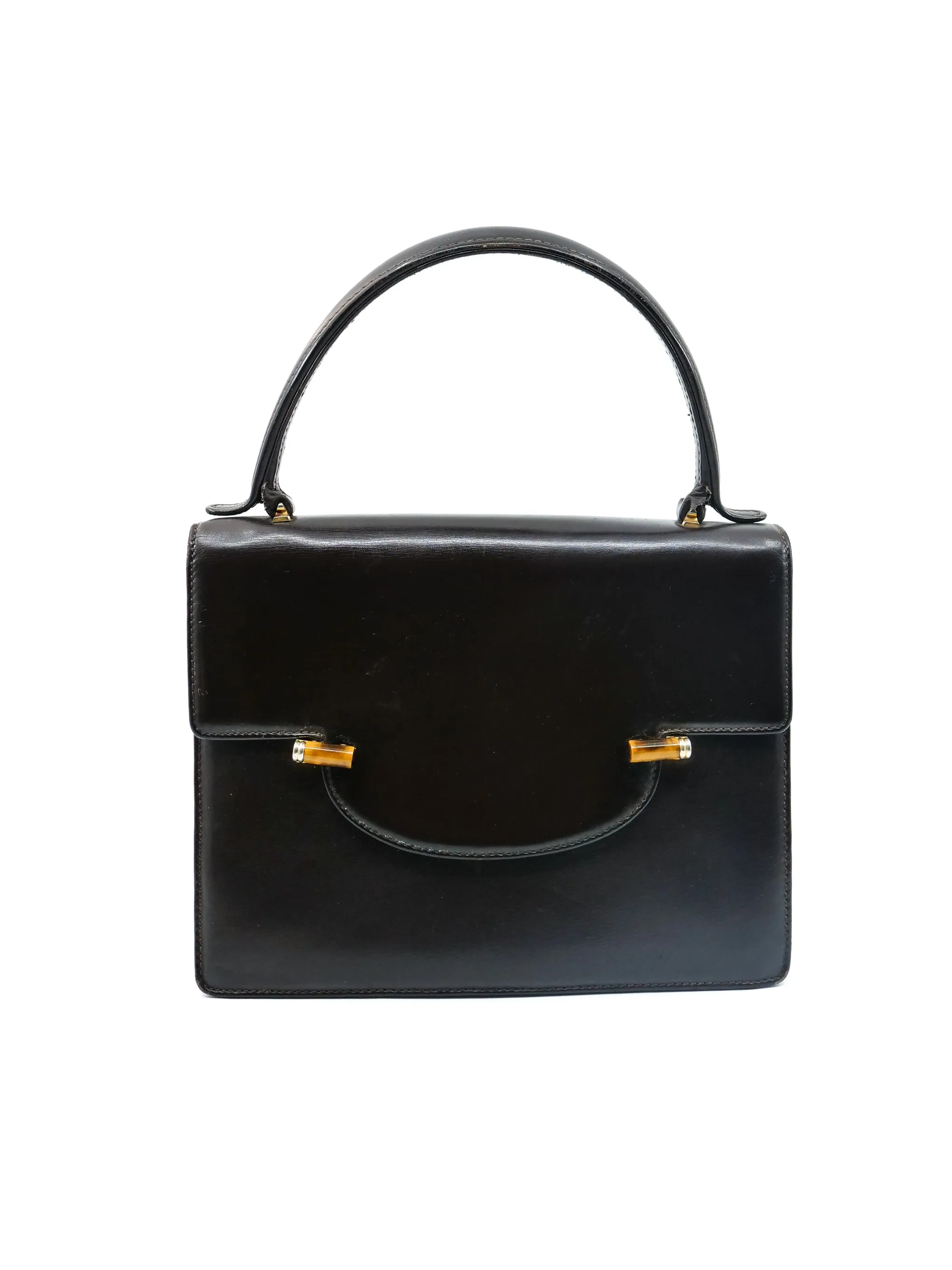 1960's Gucci Leather Top Handle Bag