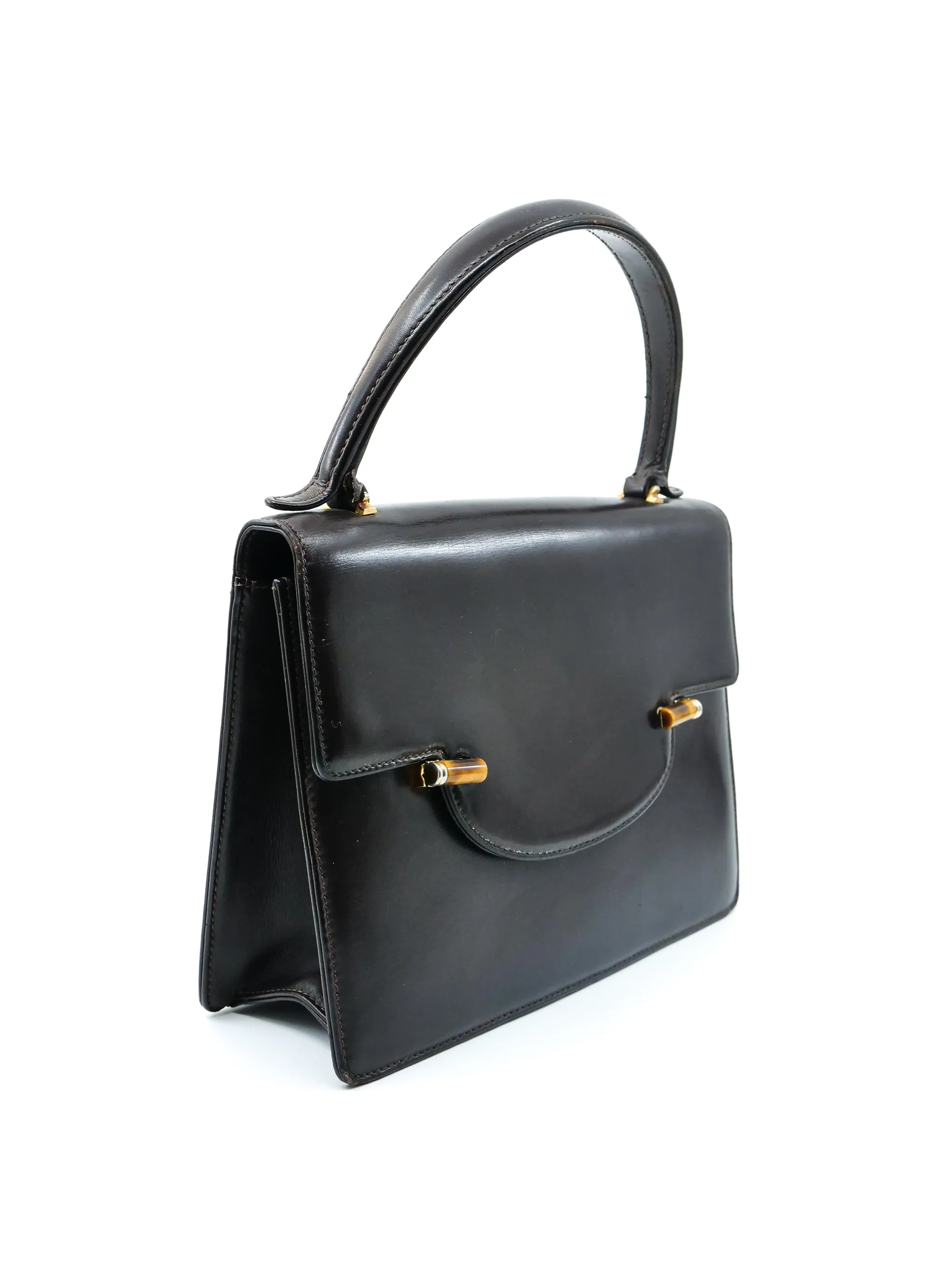 1960's Gucci Leather Top Handle Bag