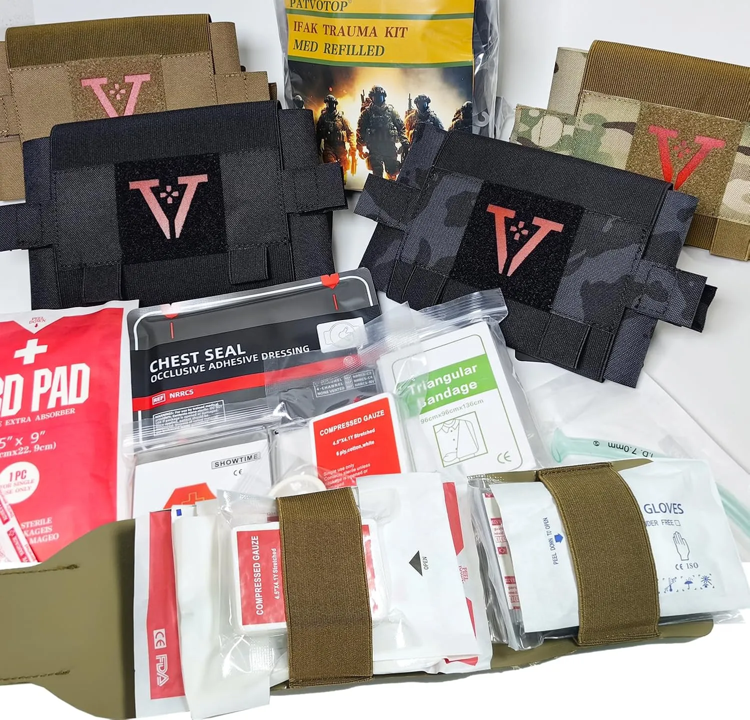 2  1 Med Kit Med Pouch , IFAK  EDC  MOLLE ()