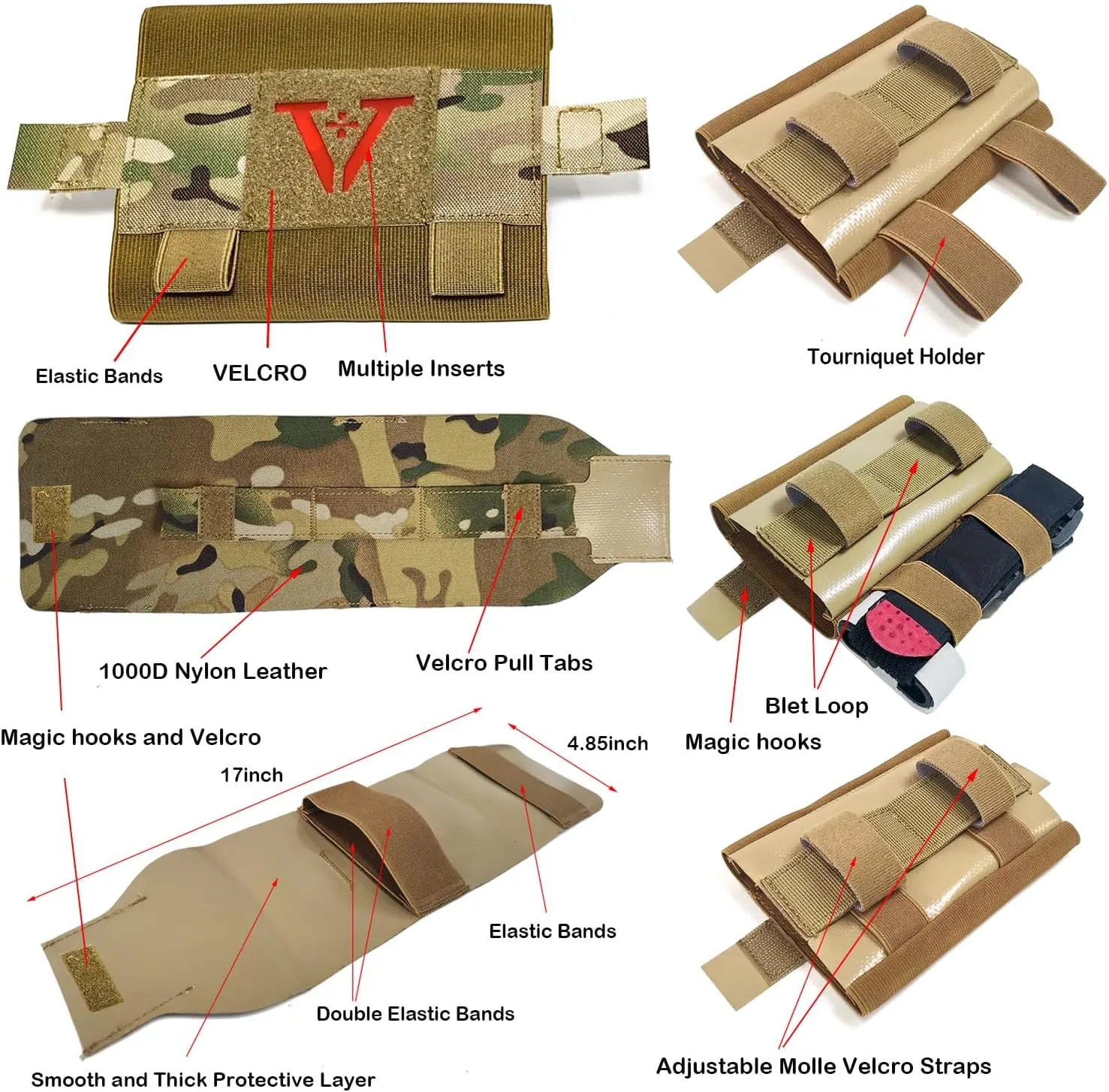 2  1 Med Kit Med Pouch , IFAK  EDC  MOLLE ()
