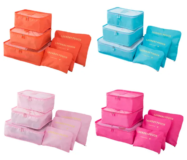 6 Pieces travel bag set