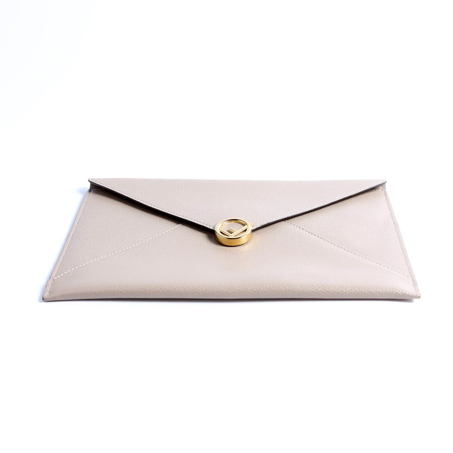 8N0152 F Is Fendi Envelope Flat Pouch Taupe