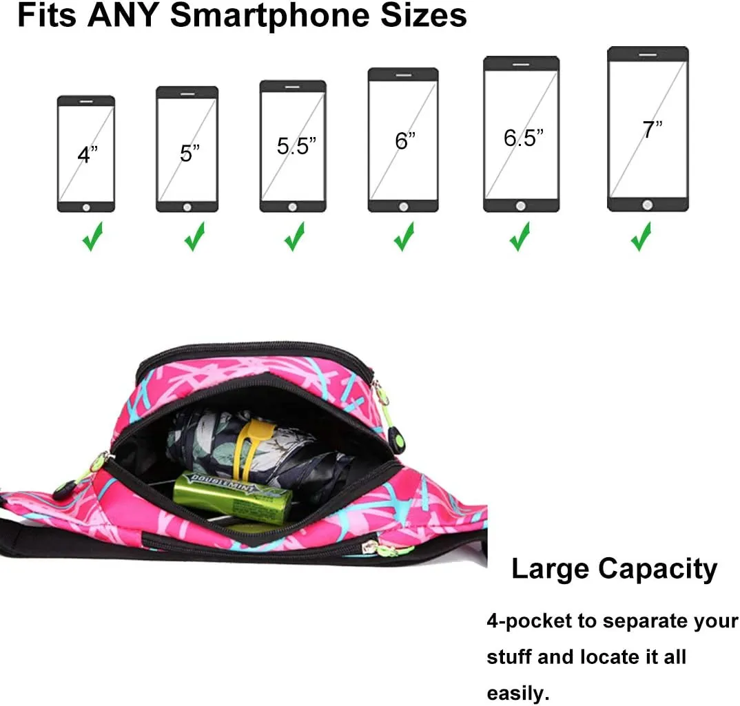 Ausion Fanny Pack Waist Bag for Men&Women Adjustable Belt Hip Bum Bag Fashion Water Resistant Hiking Waist Bag for Traveling Casual Running Hiking Cycling