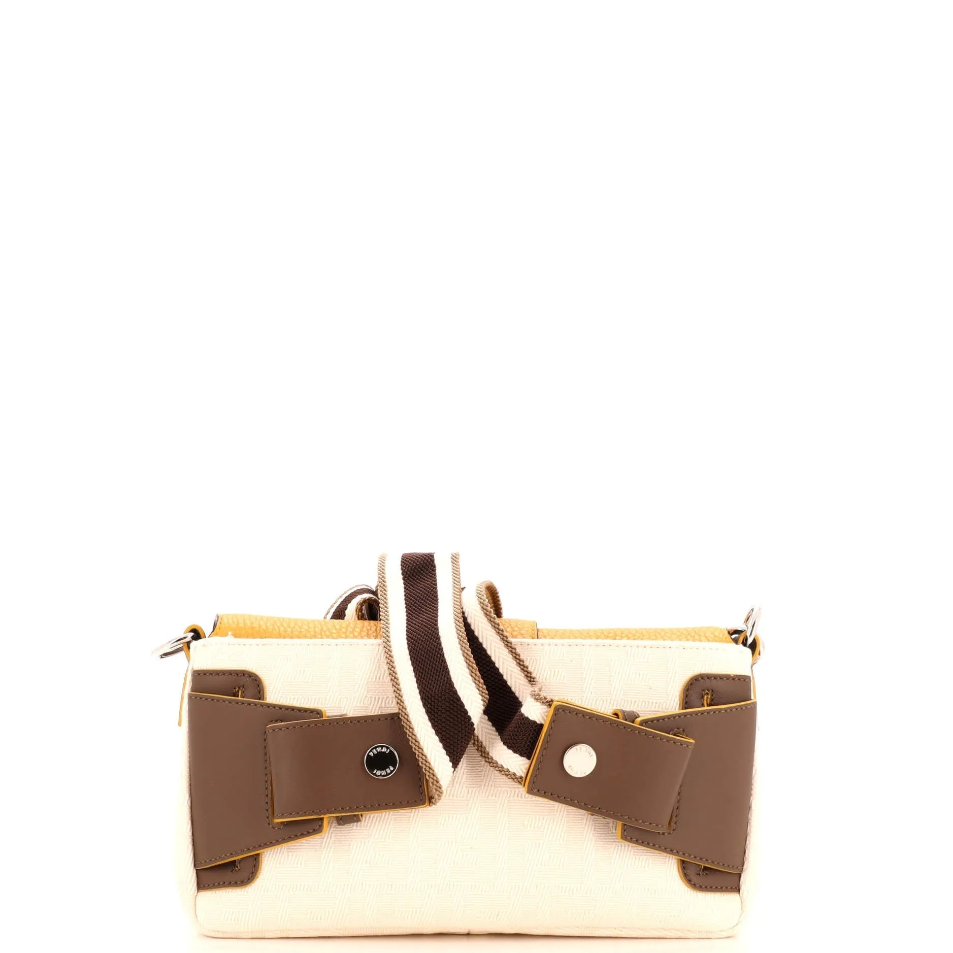 Baguette Convertible Belt Bag Zucca Canvas with Canvas and Leather Medium
