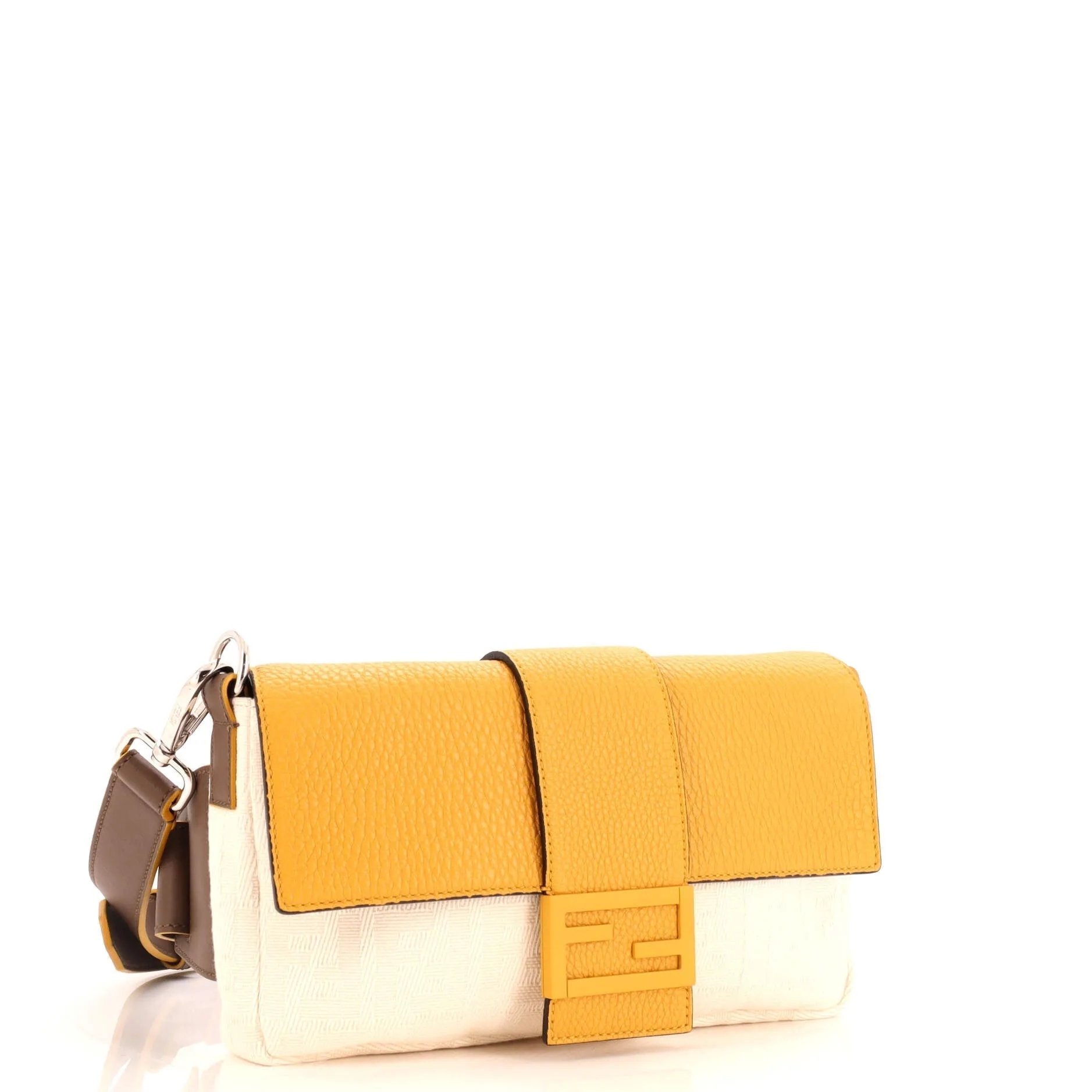 Baguette Convertible Belt Bag Zucca Canvas with Canvas and Leather Medium