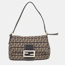 Black/Beige Zucchino Canvas Mini Mama Baguette Bag