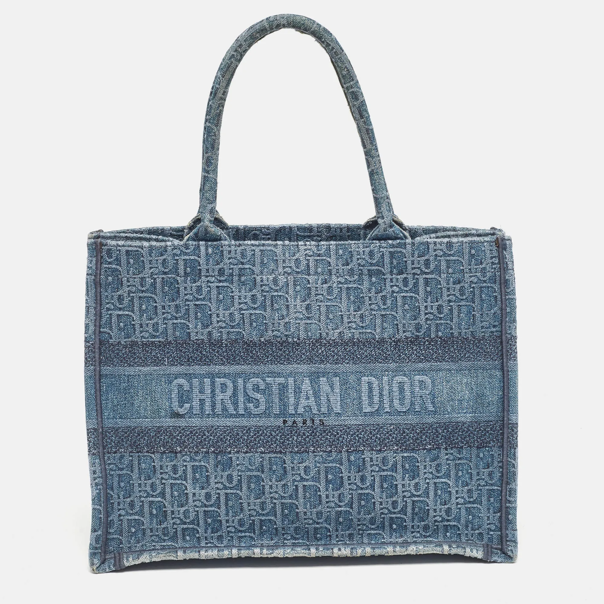 Blue Oblique Denim Medium Book Tote