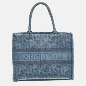 Blue Oblique Denim Medium Book Tote