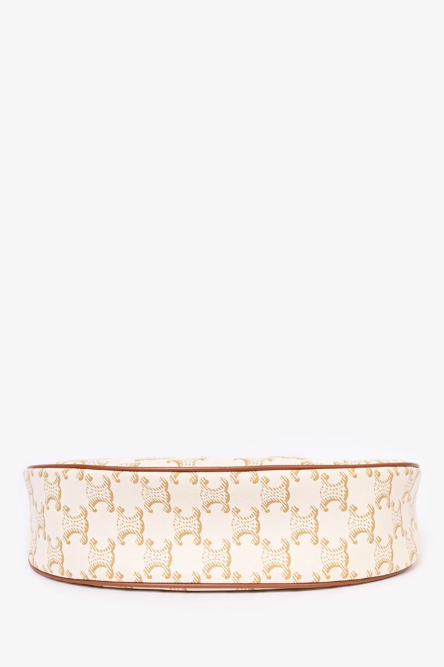 Celine 2022 White Leather Triomphe Ava Shoulder Bag