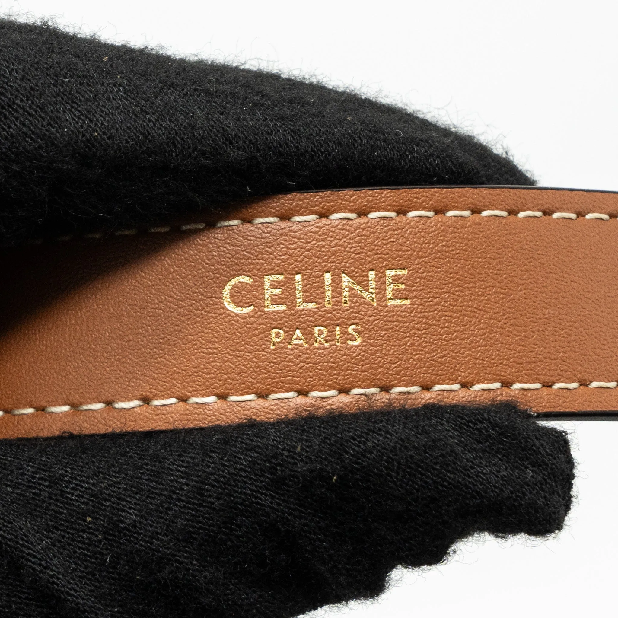 Celine Ava Bag Triomphe Canvas/ Calfskin White