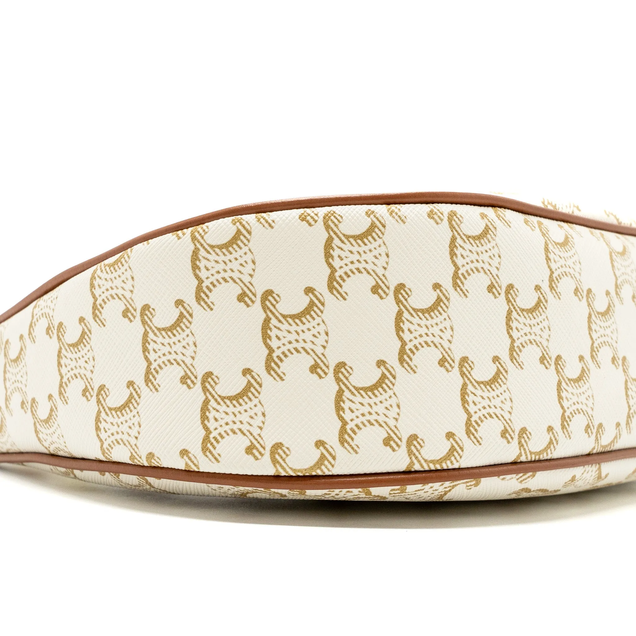 Celine Ava Bag Triomphe Canvas/Calfskin White