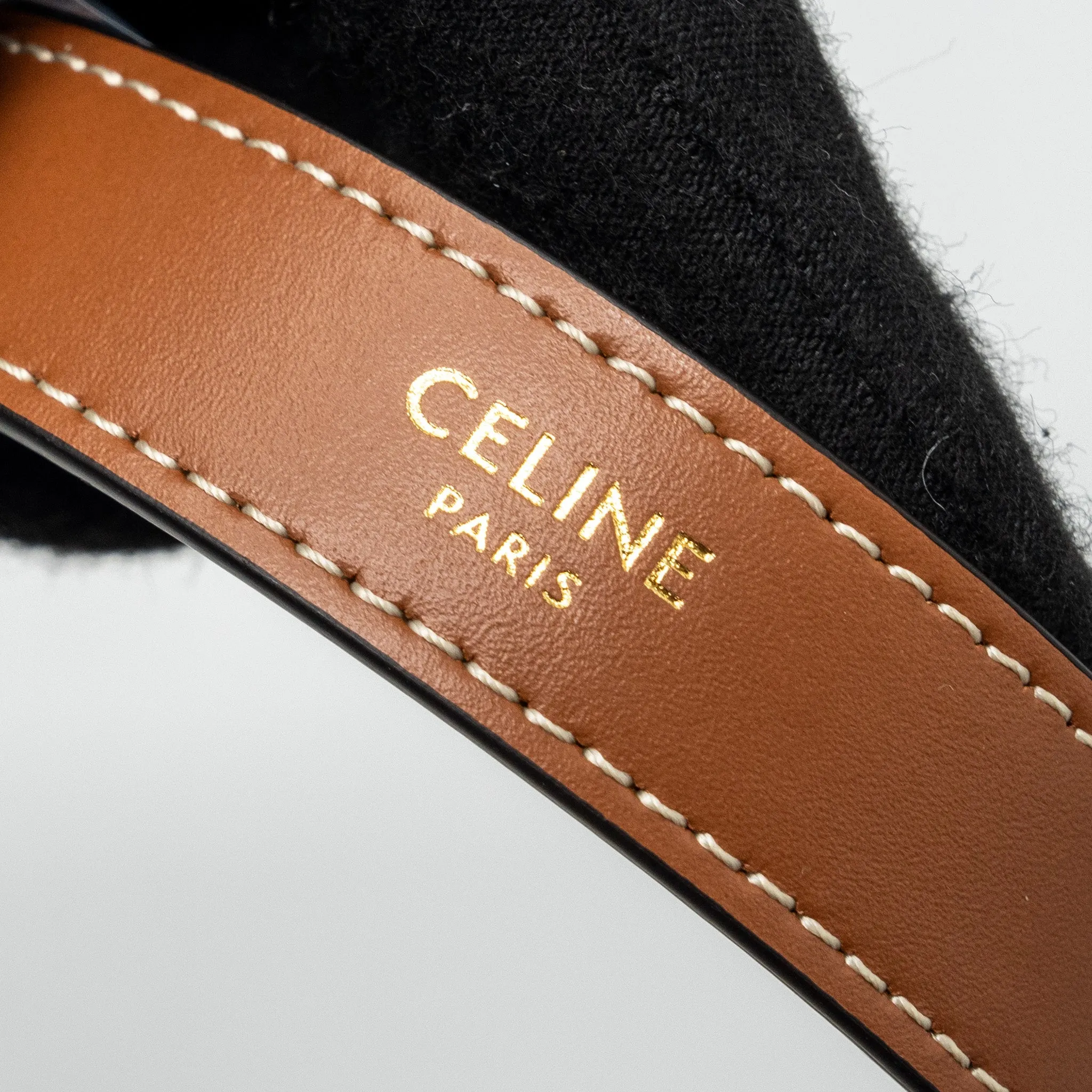 Celine Ava Bag Triomphe Canvas/Calfskin White