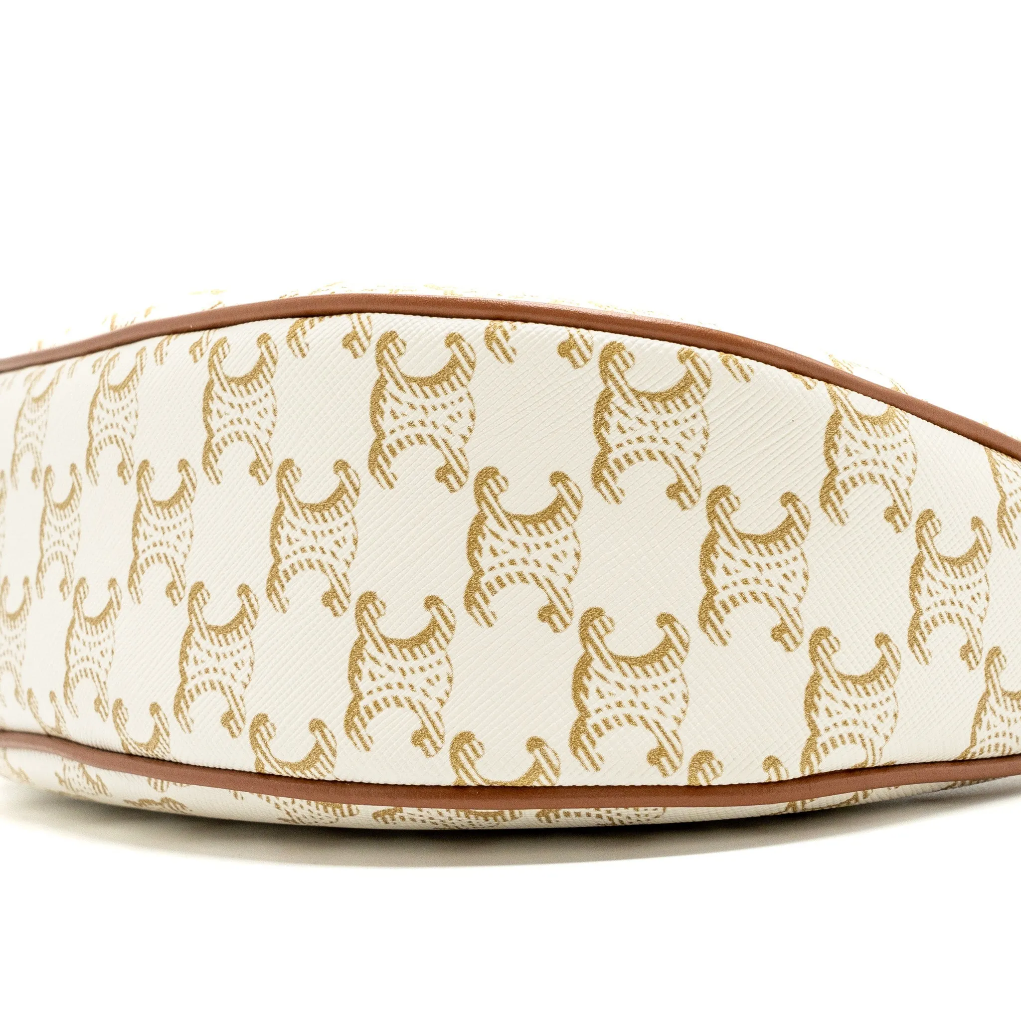 Celine Ava Bag Triomphe Canvas/Calfskin White