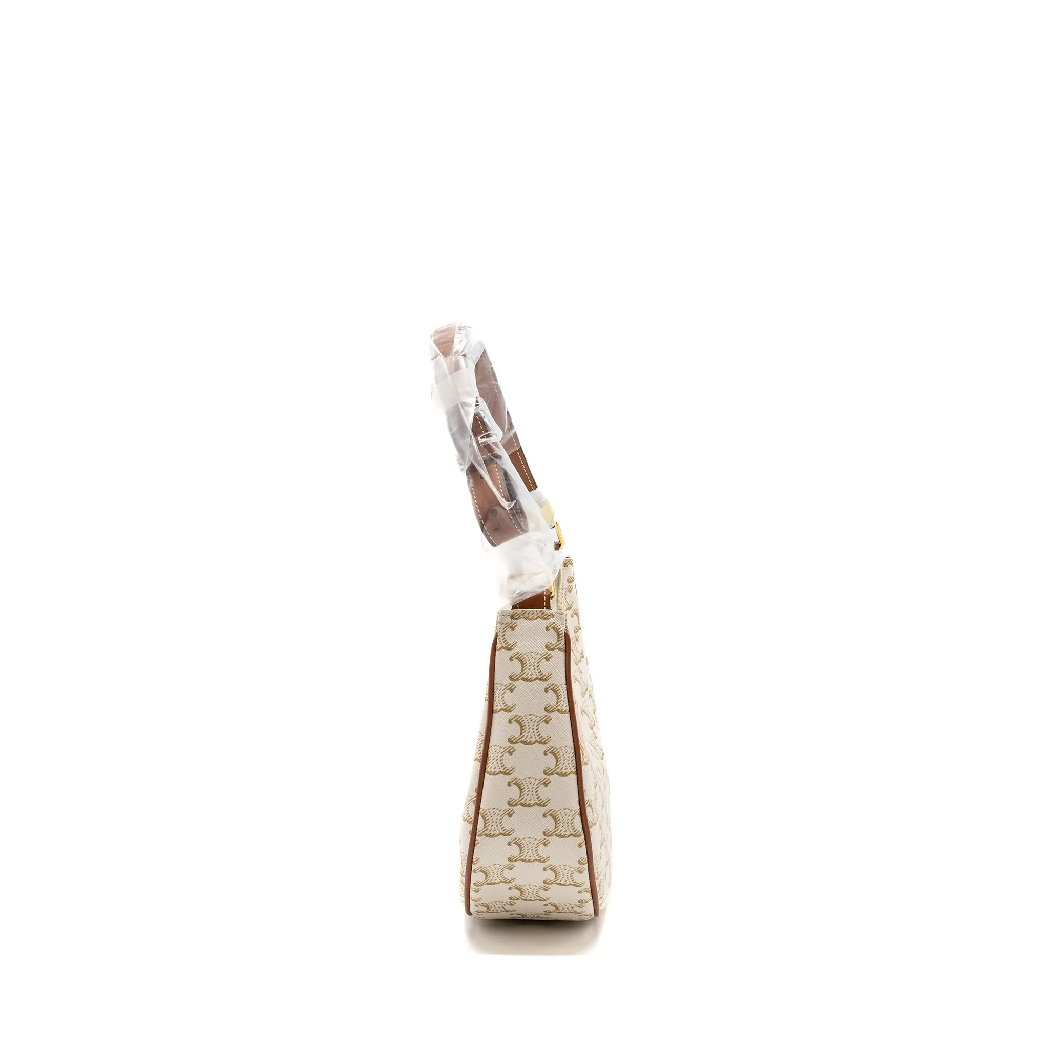 Celine Ava Bag Triomphe Canvas/Calfskin White