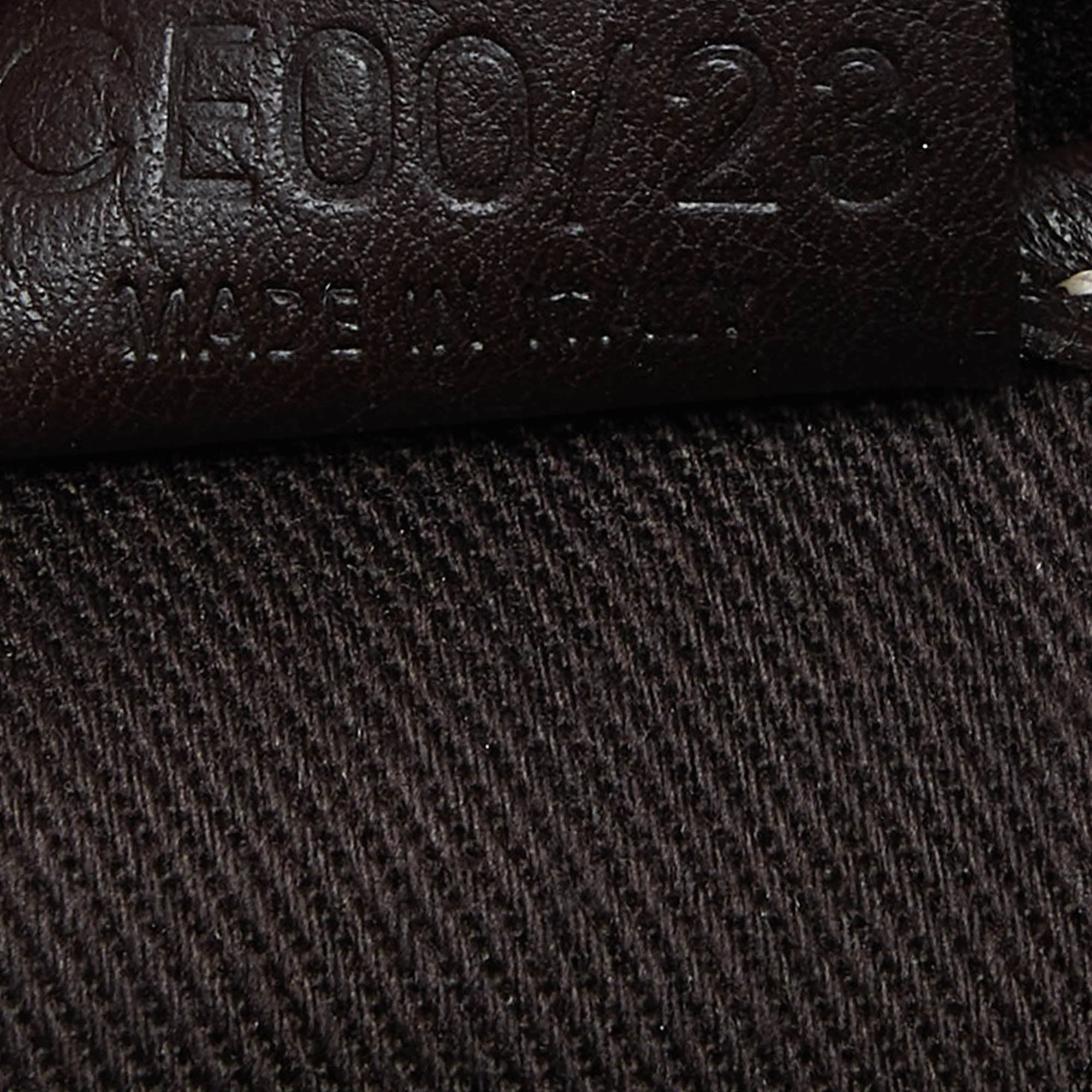 CELINE Beige/Brown  Embossed Suede Ava Bag