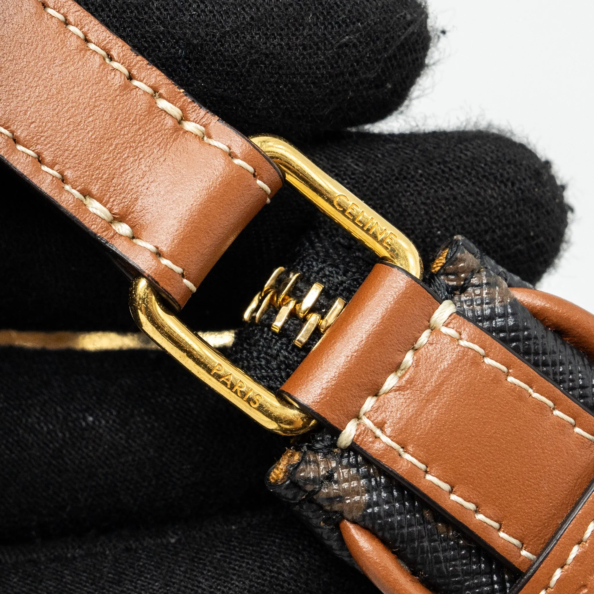 Celine Mini Ava Triomphe Canvas/Calfskin Tan