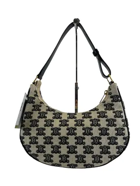 Celine Monogram Canvas Ava with Triomphe Embroidery Shoulder Bag