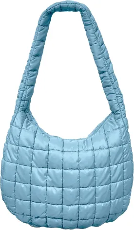 Cloud Puffer Crossbody Bag w/Strap & Zippered Compartment - Soft & Comfortable Quilted Bag for Traveling Near or Far