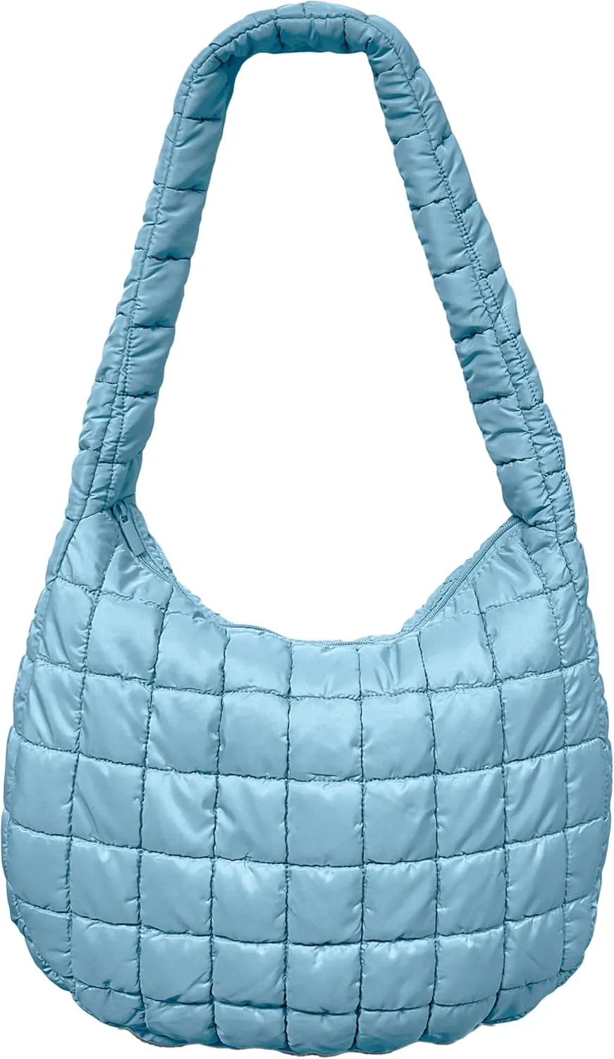 Cloud Puffer Crossbody Bag w/Strap & Zippered Compartment - Soft & Comfortable Quilted Bag for Traveling Near or Far