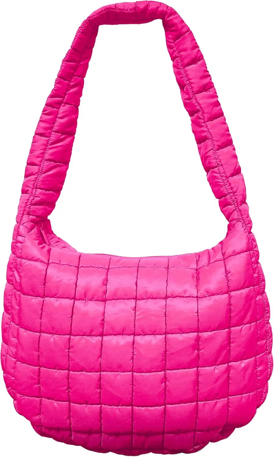 Cloud Puffer Crossbody Bag w/Strap & Zippered Compartment - Soft & Comfortable Quilted Bag for Traveling Near or Far
