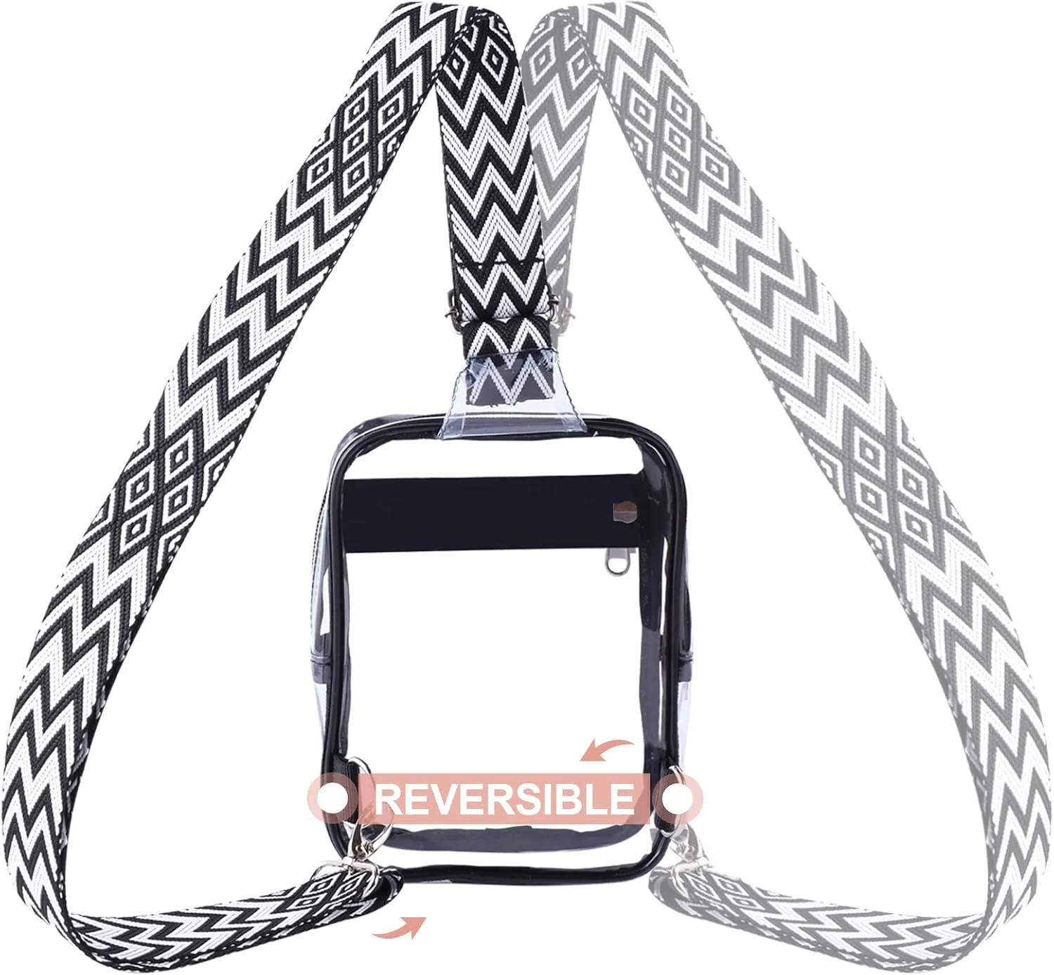 COVAX Clear Sling Bag, Clear Bag Stadium Approved for Concerts, Sports Events