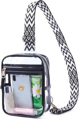 COVAX Clear Sling Bag, Clear Bag Stadium Approved for Concerts, Sports Events