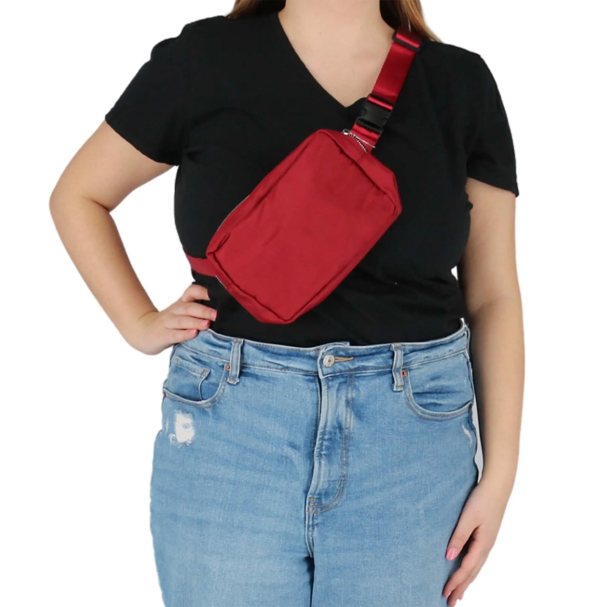 CTM® Nylon Rectangle Belt Bag
