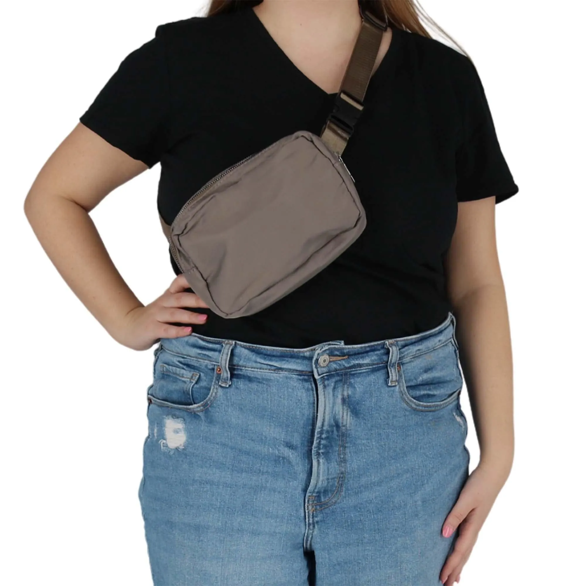 CTM® Nylon Rectangle Belt Bag