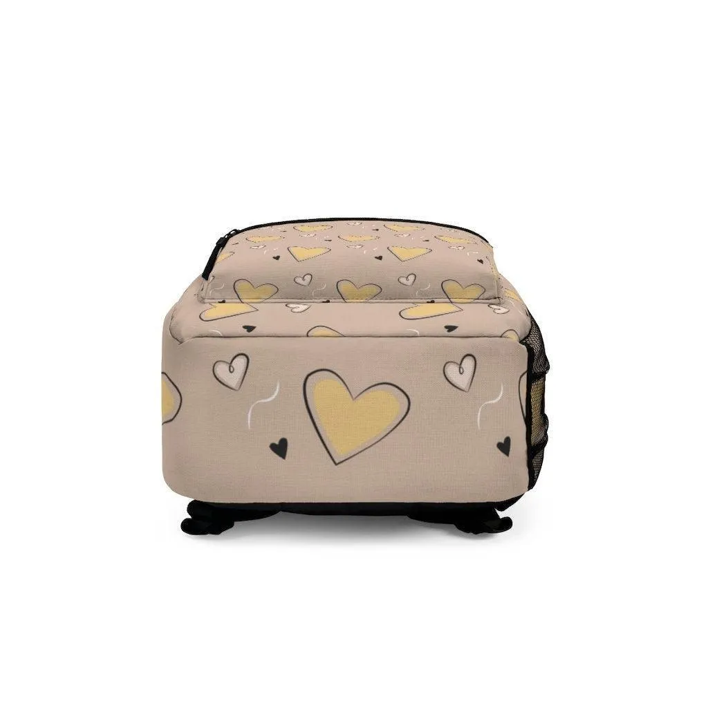 Cute Hearts Backpack, College Backpack, Teens Backpack everyday use, Travel Backpack, Weekend bag, Laptop Backpack