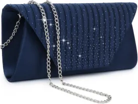 Dasein Women Evening Bags Wedding Purses Handbags Party Clutches Cocktail Prom Formal Clutch with Glitter Rhinestones