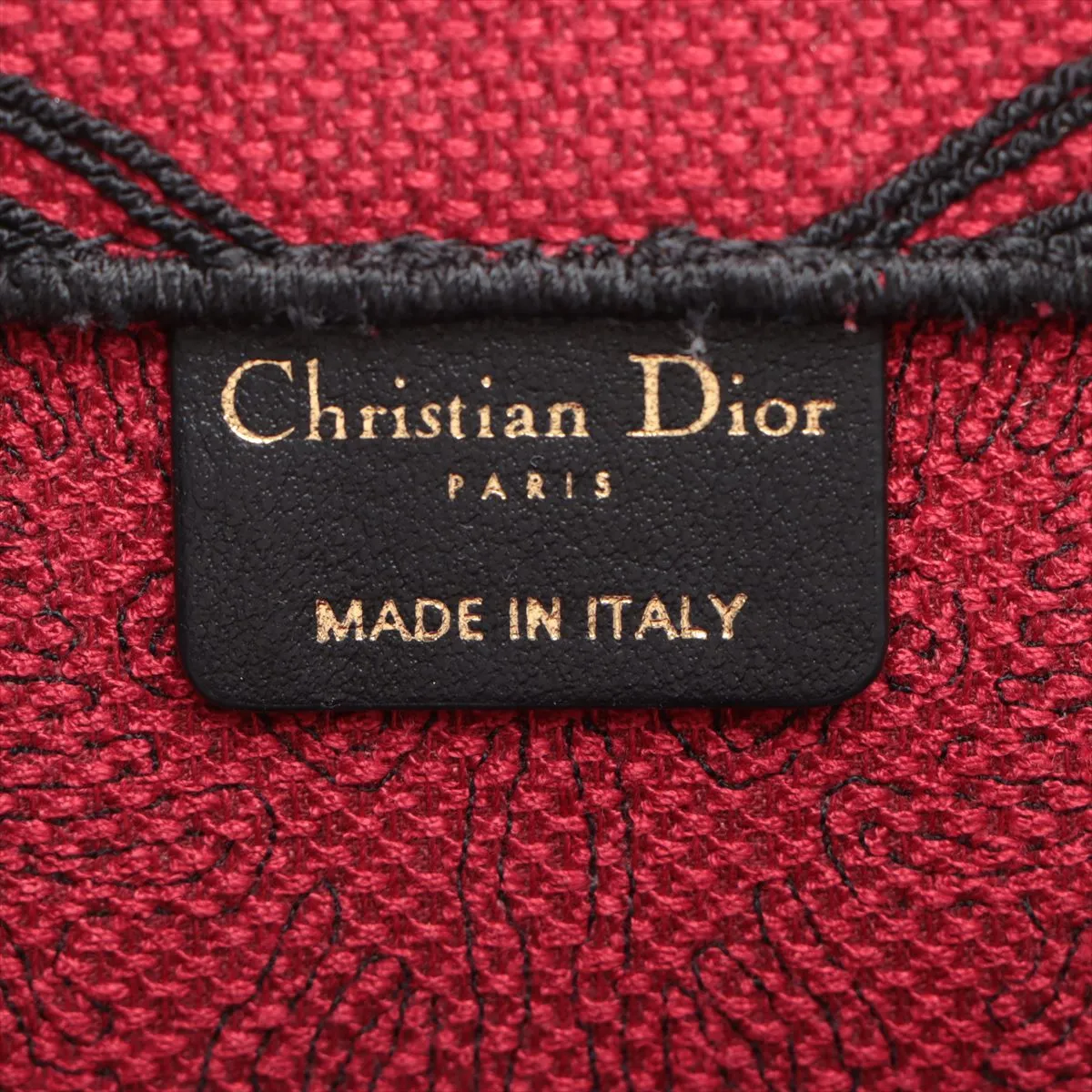 Dior Book Tote Linen Red Tote Bag
