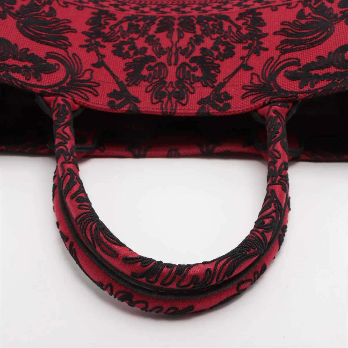 Dior Book Tote Linen Red Tote Bag