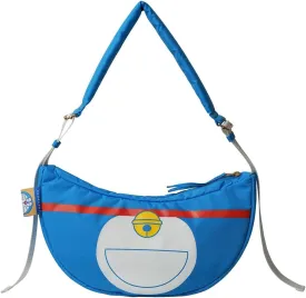Doughnut Macaroon x Doraemon Series Travel Backpack, Shoulder Bag & Crossbody Bag - 7L, 16L, 20L - Lightweight College & Commute Backpack for Women (Azure, 7L)