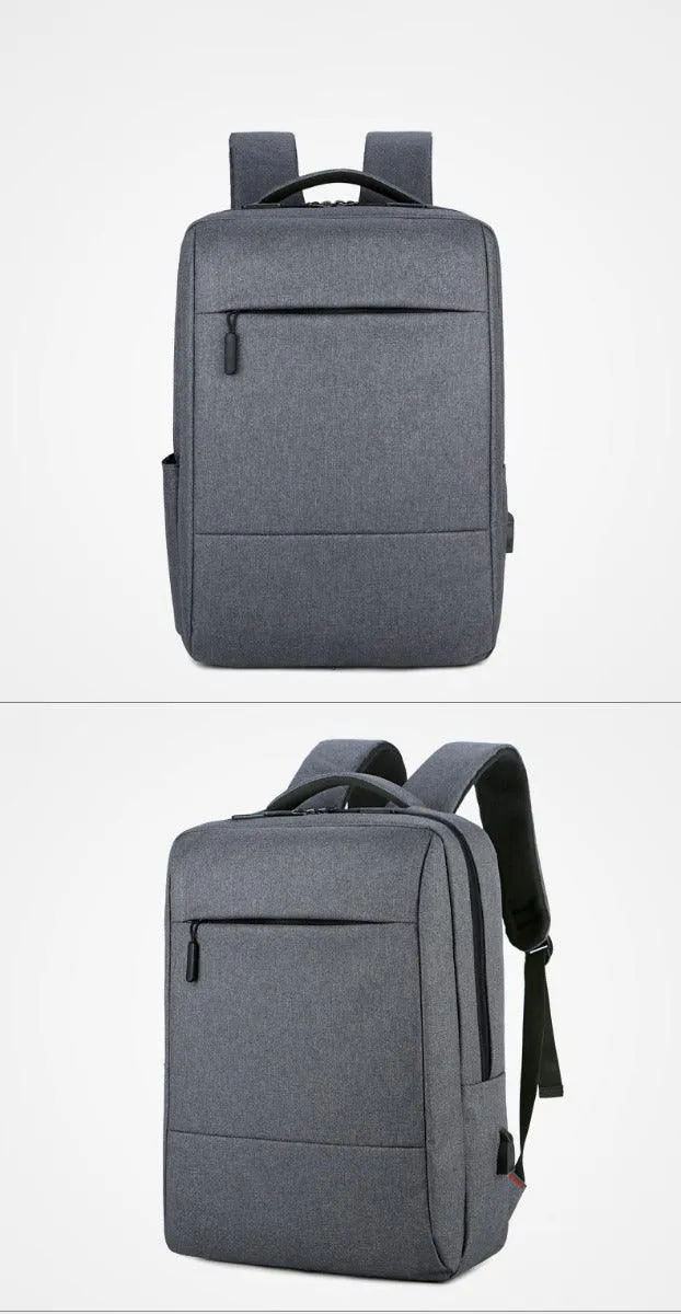FastLink Anti-Theft Backpack Bags With Usb Charging Port -Grey