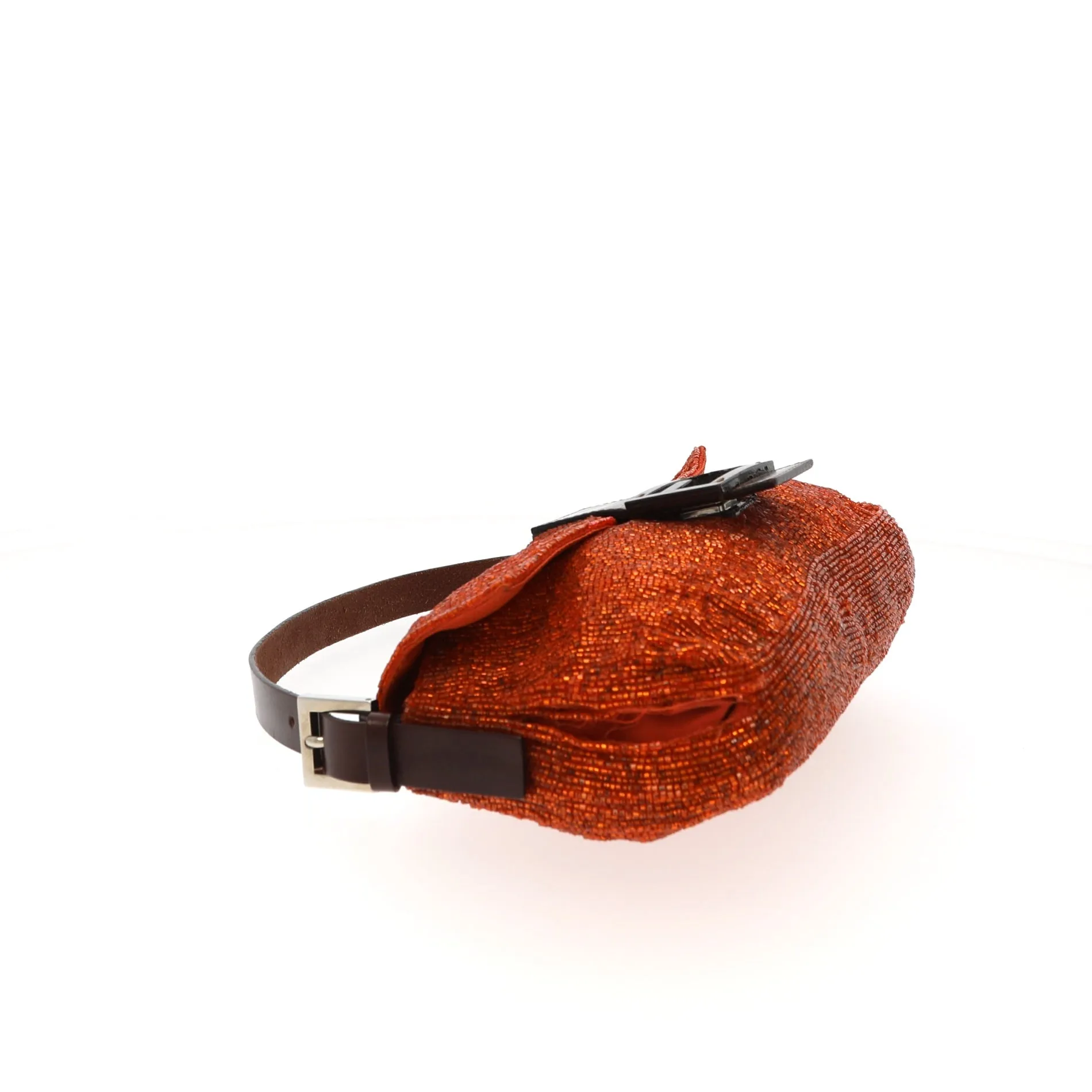 FENDI Baguette Shoulder Bag in Red Fabric
