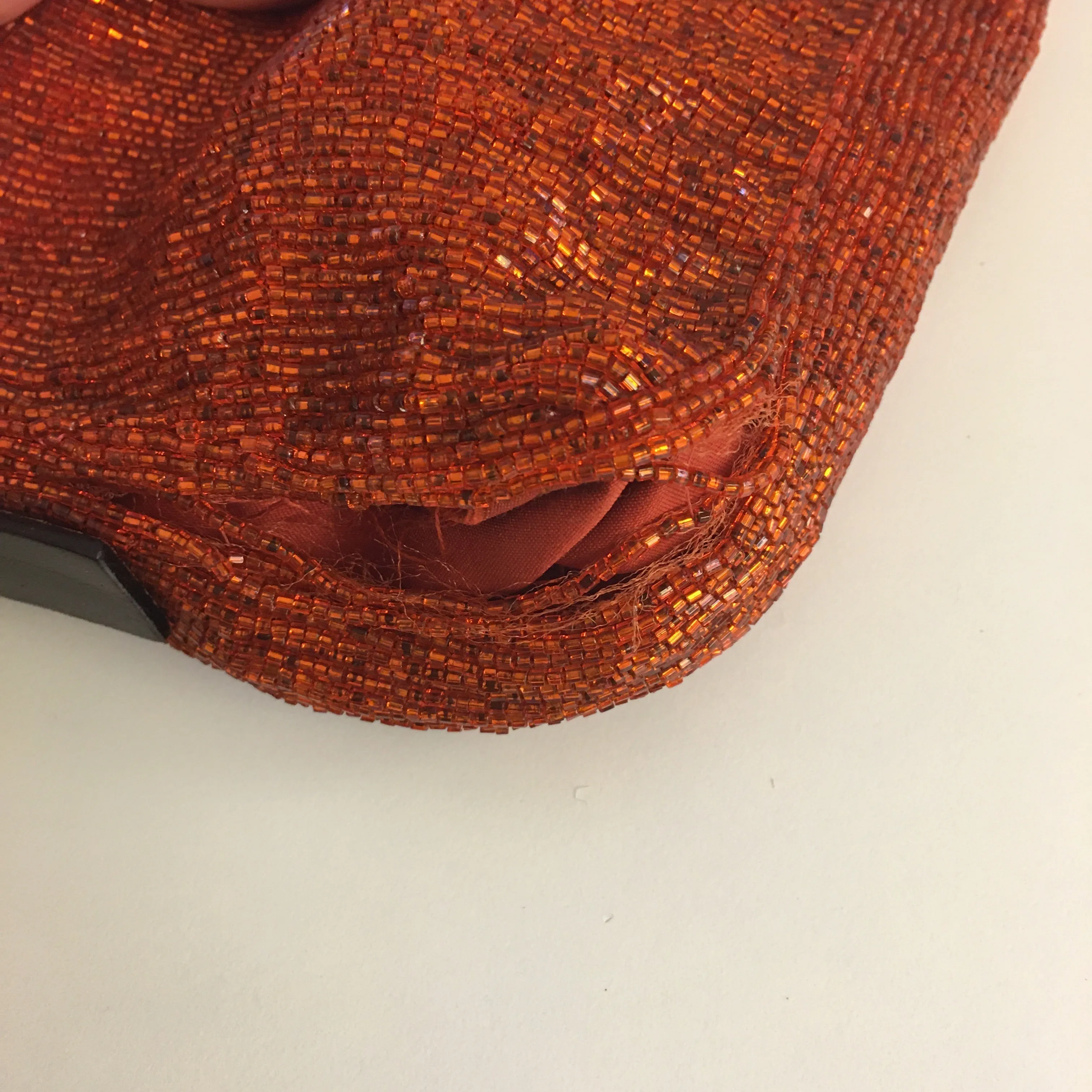 FENDI Baguette Shoulder Bag in Red Fabric