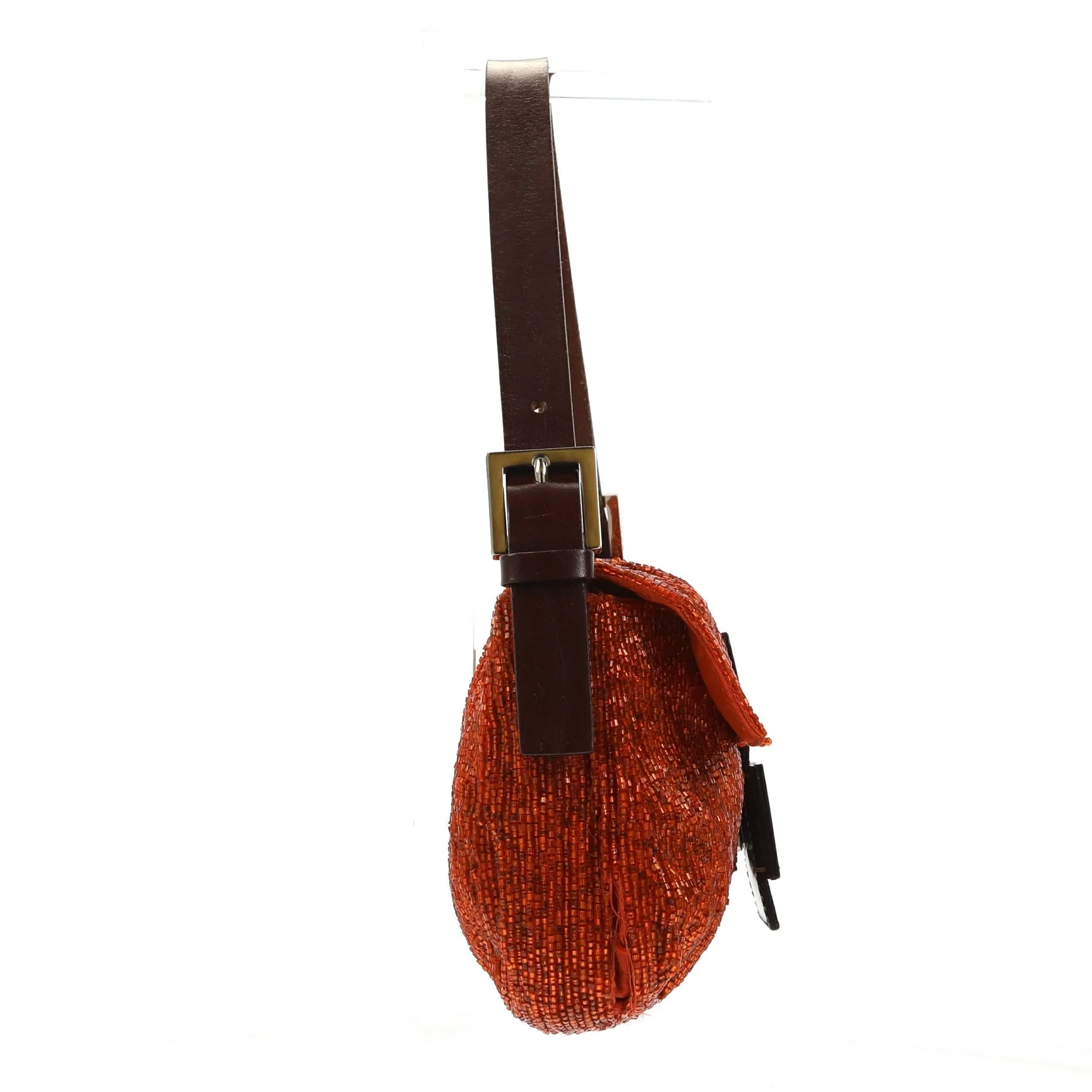 FENDI Baguette Shoulder Bag in Red Fabric