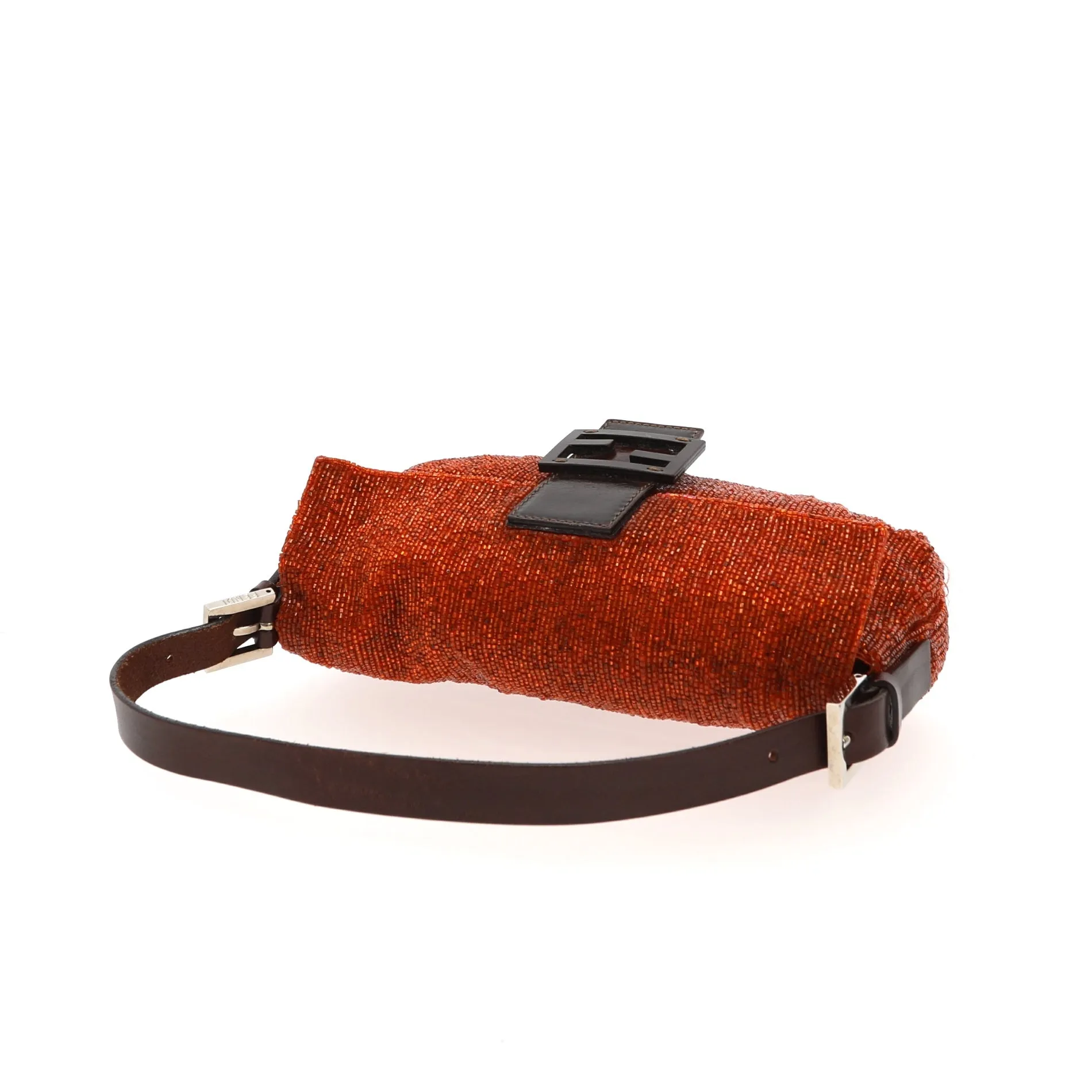 FENDI Baguette Shoulder Bag in Red Fabric