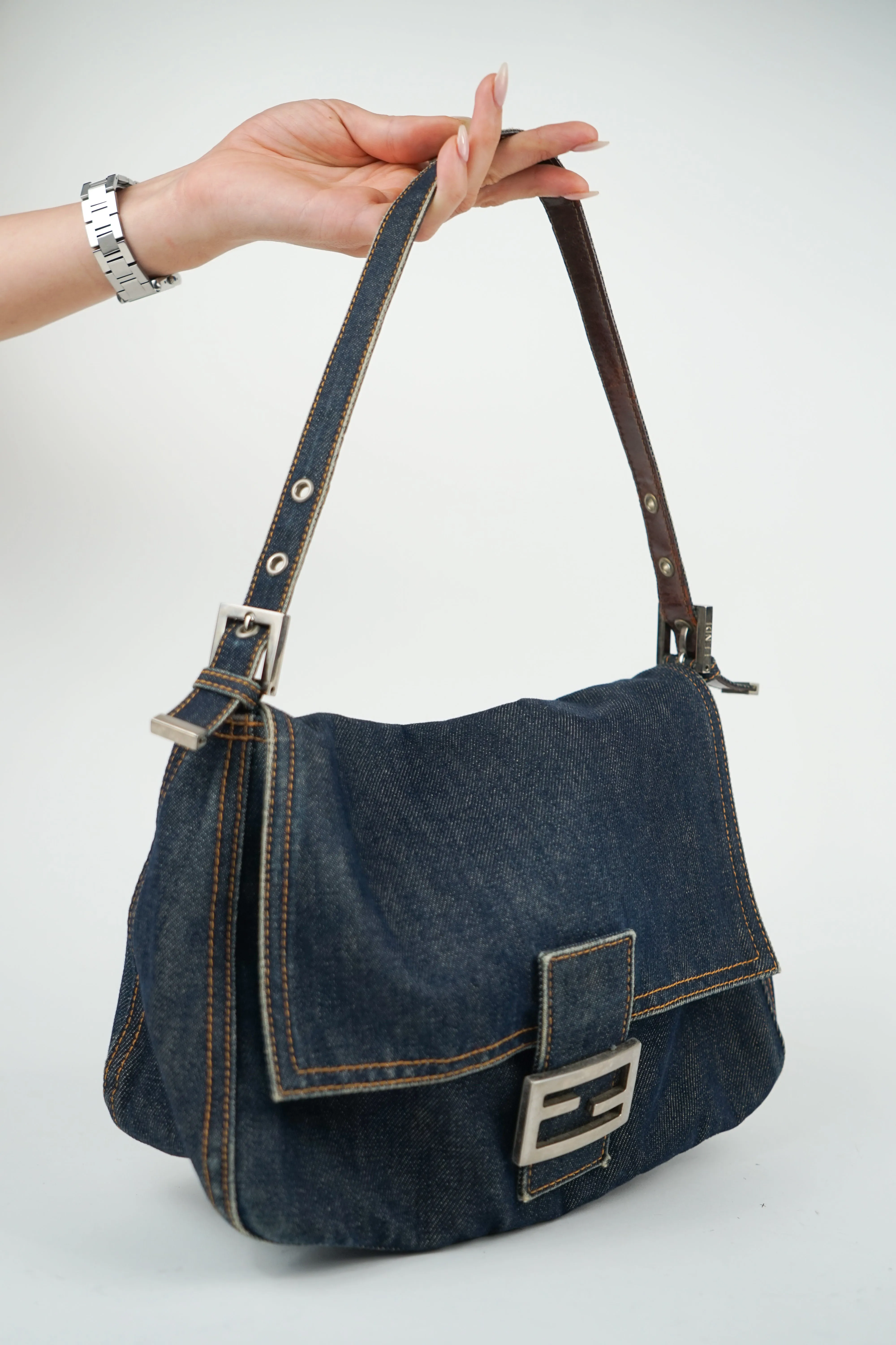 Fendi Denim Mama Baguette