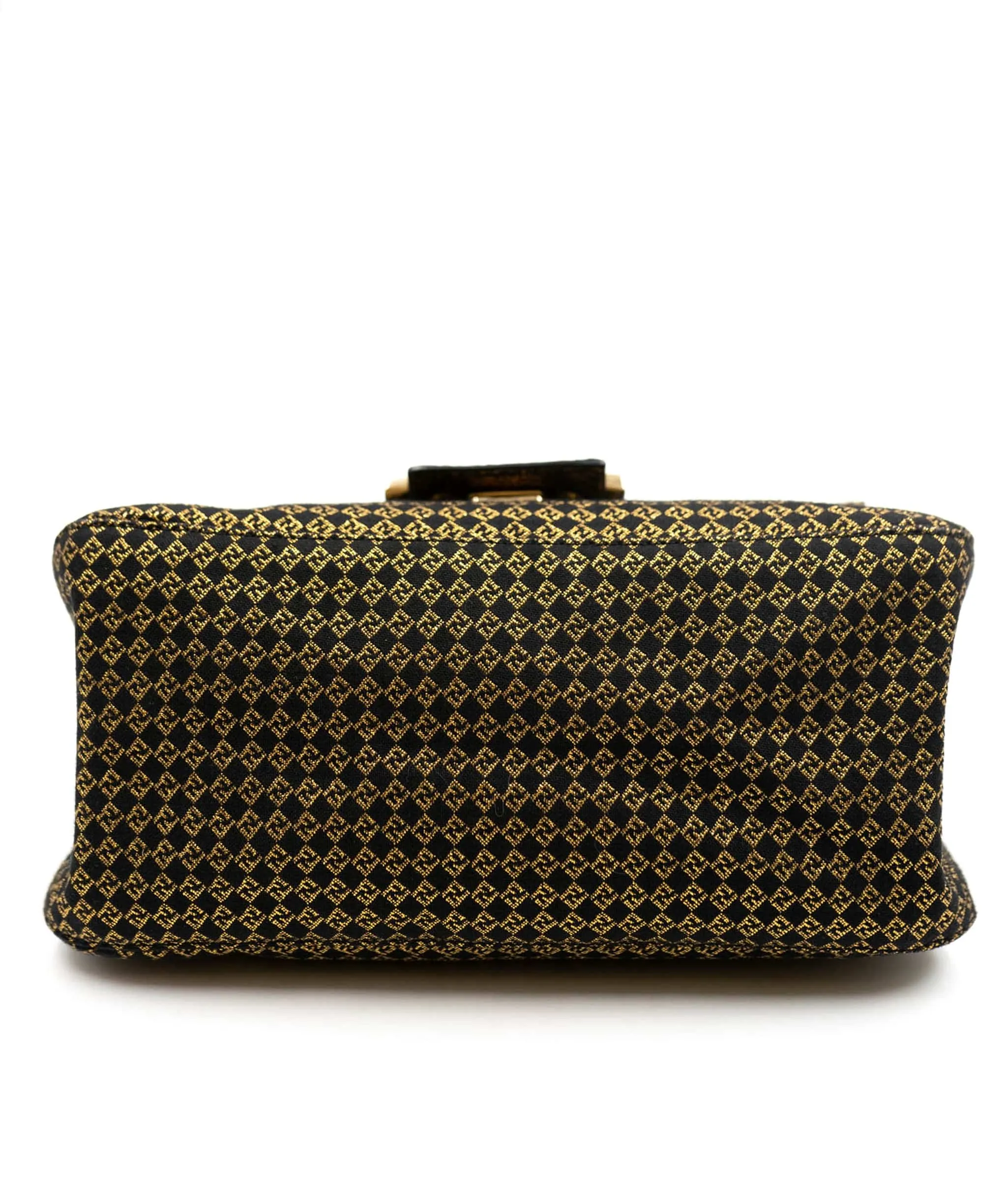 Fendi Small FF Micro Gold Print with GHW Baguette Bag - AWL3694