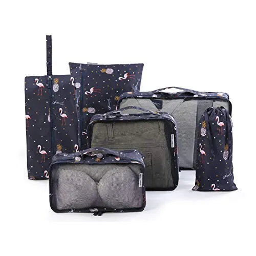 Garment bag set, packing bags for suitcases 6-piece ultra-light suitcase organizer set for travel, duffle bags, hand luggage and backpacks