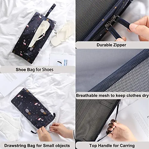 Garment bag set, packing bags for suitcases 6-piece ultra-light suitcase organizer set for travel, duffle bags, hand luggage and backpacks