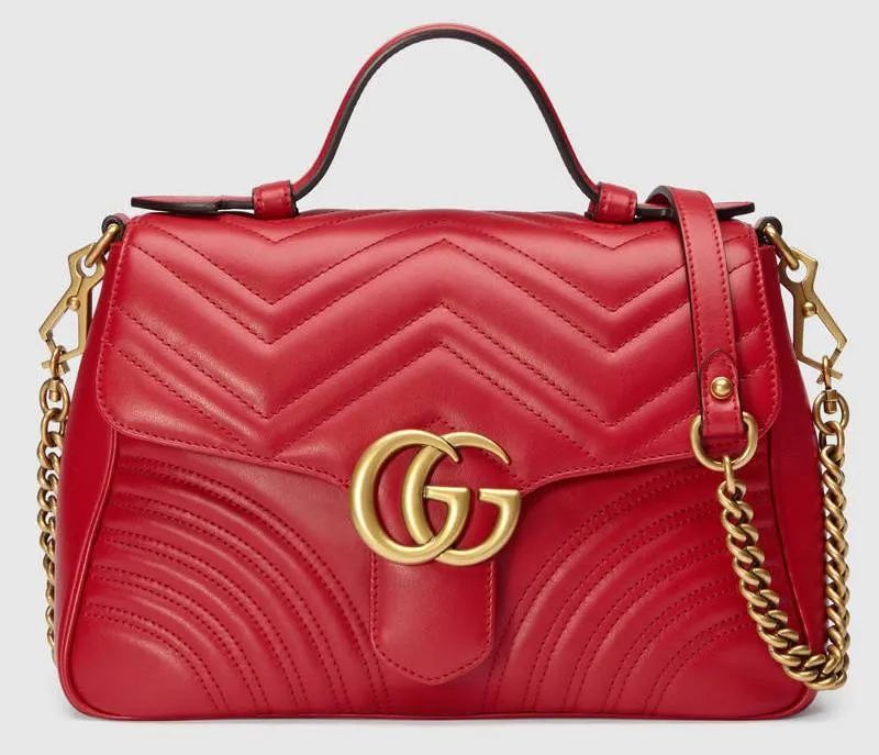 GG Marmont Small Top-handle Bag - Red or Black