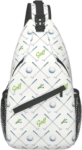 Golf Sling Backpack Chest Bag Crossbody Shoulder Bag Gym Cycling Travel Hiking Daypack For Men Women