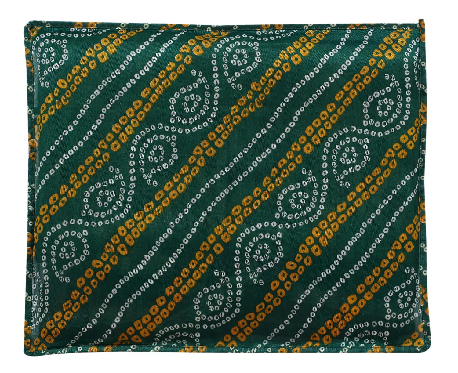 Heart Home Bandhani Print PVC Foldable Single Saree Cover|Clothes Storage For Saree, Lehenga, Suit With Transparent Pack of 12 (Multicolour)