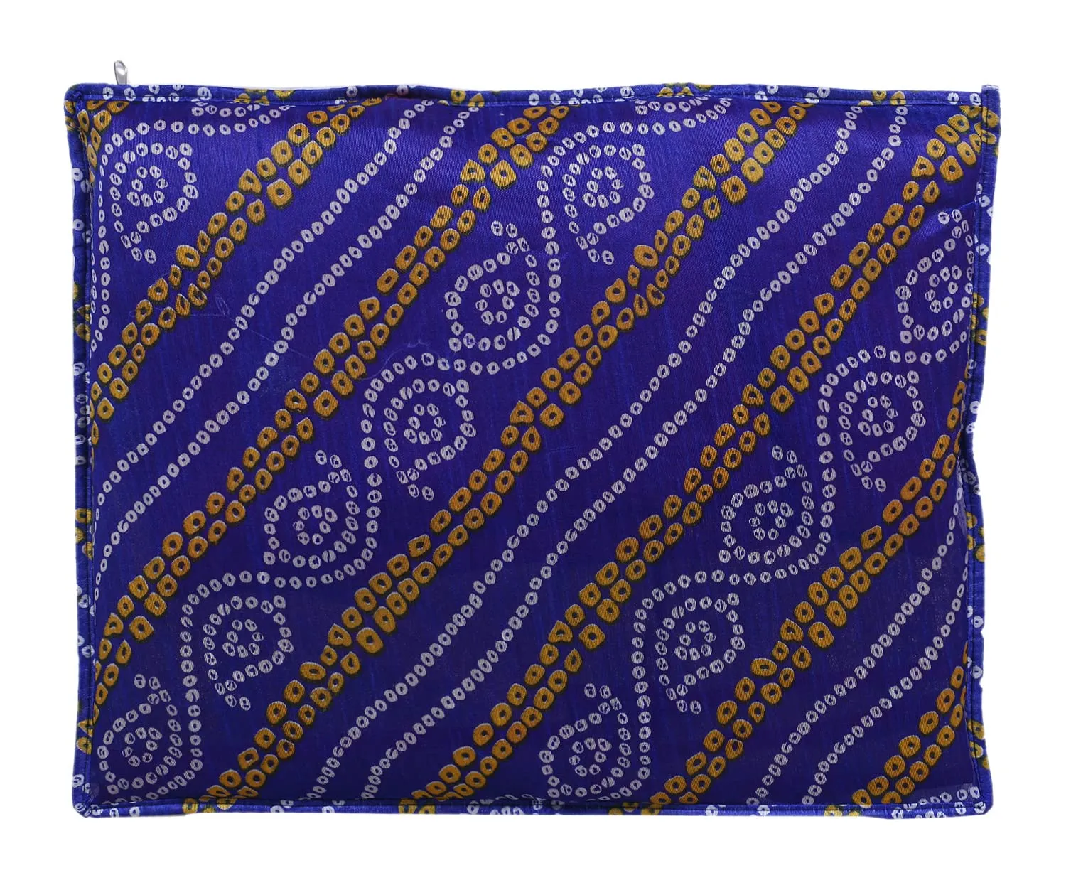 Heart Home Bandhani Print PVC Foldable Single Saree Cover|Clothes Storage For Saree, Lehenga, Suit With Transparent Pack of 3 (Blue)