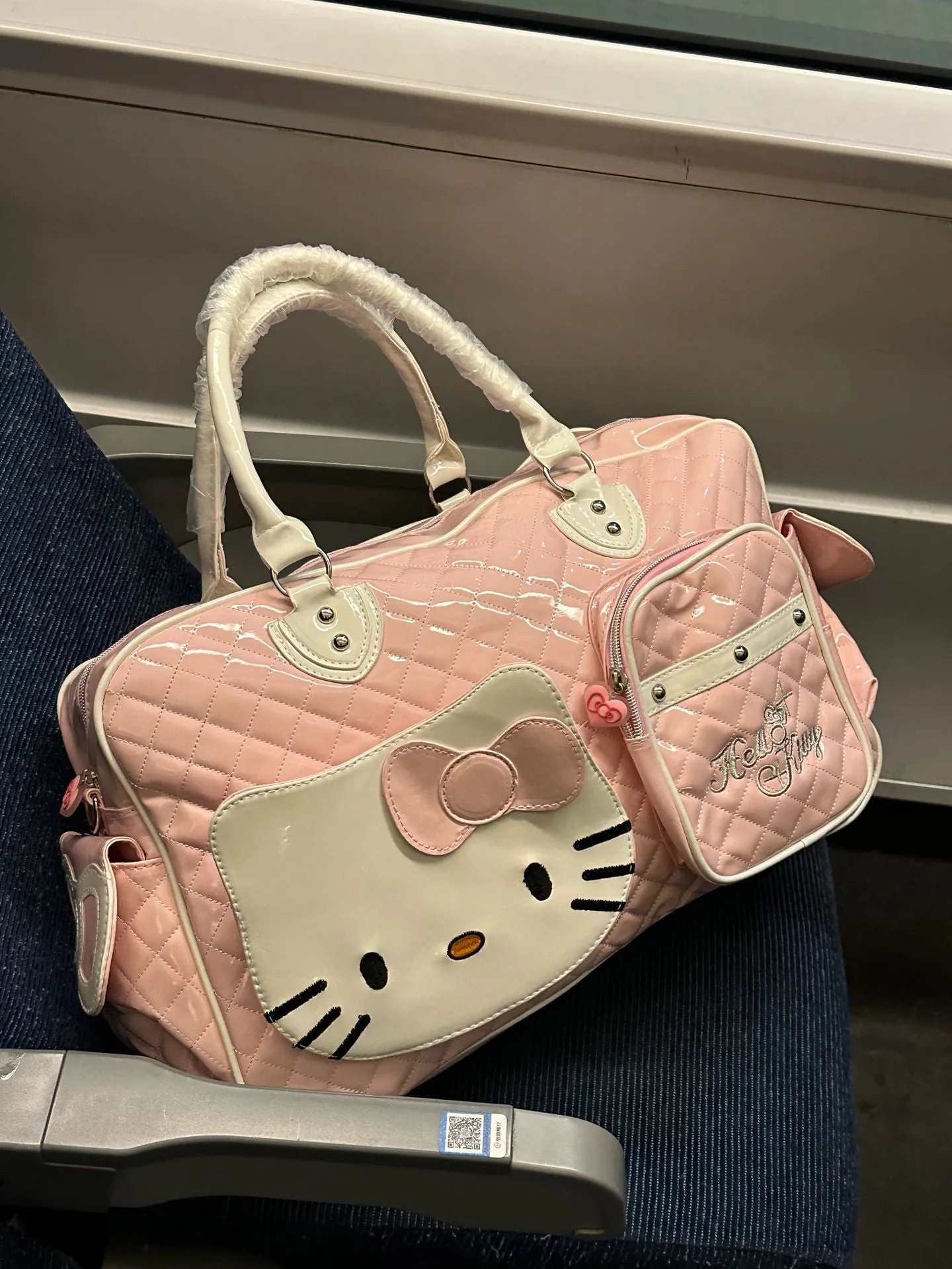 Hellokitty Weekender Bag for Women Cute PU Travel Tote Bag Gym Duffel Bag