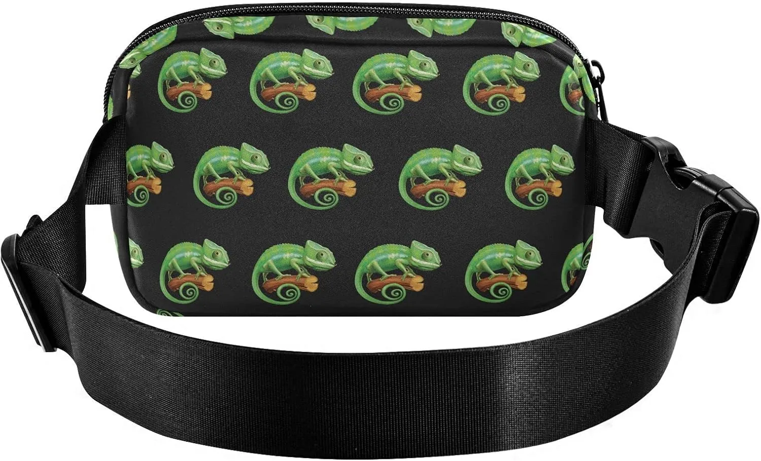 Iguana Reptile Fanny Pack for Men Women,Crossbody Waist Bag Pack with Adjustable Strap Mini Belt Bag for Running Cycling