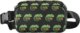 Iguana Reptile Fanny Pack for Men Women,Crossbody Waist Bag Pack with Adjustable Strap Mini Belt Bag for Running Cycling